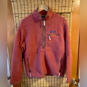 patagonia women’s retro pile 1/4 zip medium